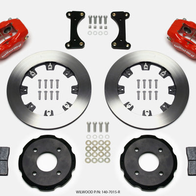 Wilwood Forged Dynalite Front Hat Kit 12.19in Drilled Red 2002 Mitsubishi Lancer