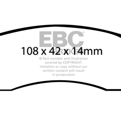 EBC 00-05 Buick Le Sabre (FWD) 3.8 (15in Wheels) Yellowstuff Rear Brake Pads