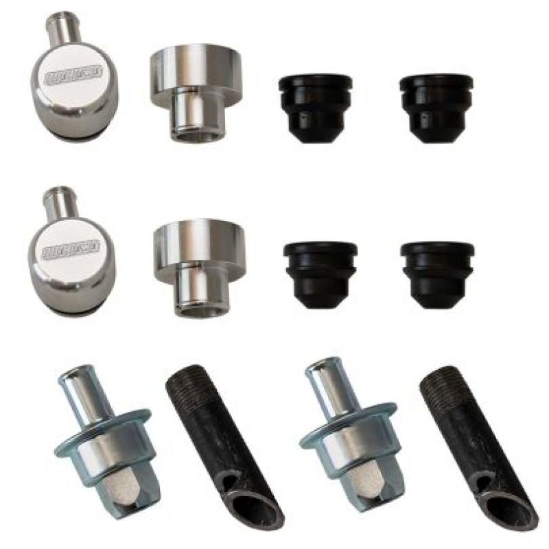 Moroso 5/8in Hose Crankcase Evac System w/Billet Push In Breathers