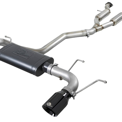 aFe Large Bore HD 3in 304 SS Cat-Back Exhaust w/ Black Tips 14-19 Jeep Grand Cherokee (WK2) V6-3.6L