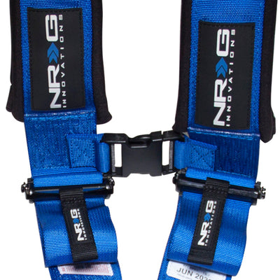 NRG SFI 16.1 5PT 3in. Padded Seat Belt Harness / Latch Link - Blue