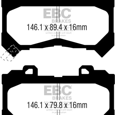 EBC 15+ Chevrolet Colorado 2.5 Ultimax2 Front Brake Pads