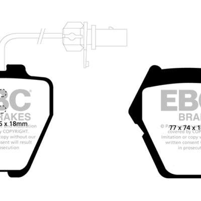 EBC 99-01 Audi A6 Quattro 2.7 Twin Turbo Sedan (8 Pad Set) Ultimax2 Front Brake Pads