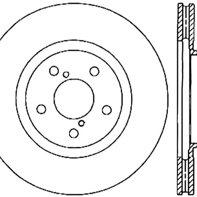 StopTech Subaru 14-18 Forester / 05-14 Legacy / 10-14 Outback Drilled Left Front Cryo Rotor