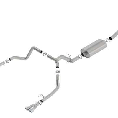 Borla 19 Chevrolet Silverado/GMC Sierra 1500 6.2L SS Touring Catback Exhaust - Square Chrome Tips