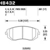 Hawk 03-05 WRX / 08 WRX D929 HT-10 Rear Race Pads (NOT FOR STREET USE)