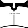 EBC 03-04 Infiniti G35 3.5 (Manual) (Brembo) Bluestuff Front Brake Pads