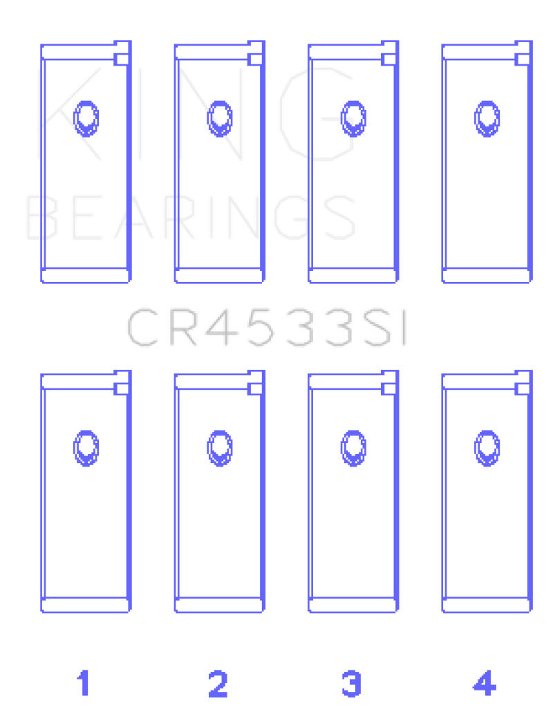 King Engine Bearings Nissan QR25DE DOHC 16 Valves (Size +0.25) Rod Bearing Set