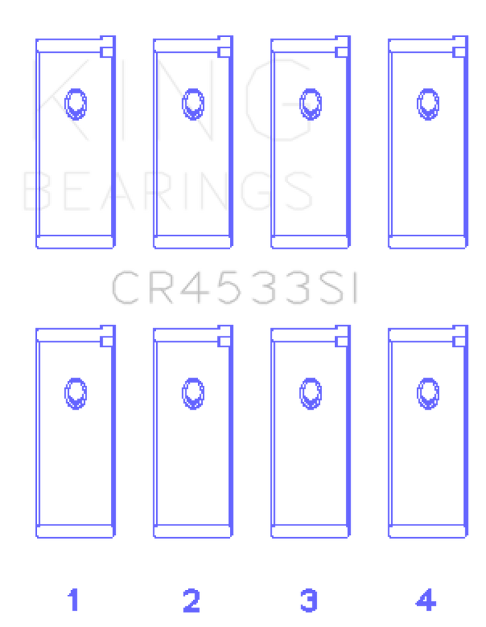 King Engine Bearings Nissan QR25DE DOHC 16 Valves (Size +0.5) Rod Bearing Set