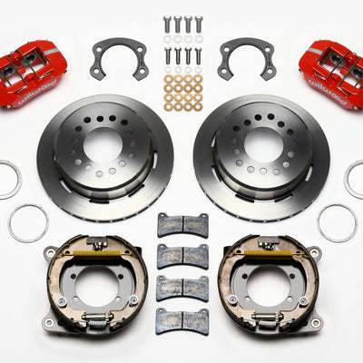 Wilwood Dynapro Low-Profile 11.00in P-Brake Kit - Red Ford 8.8 Special w/2.50in Offset-5 Lug