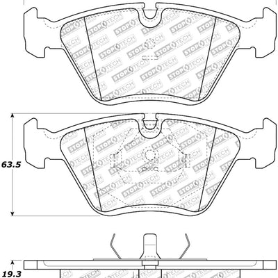 StopTech 95-99 BMW M3 / 01-07 M3 E46 / 89-93 M5 / 98-02 Z3 M series Front Brake Pads