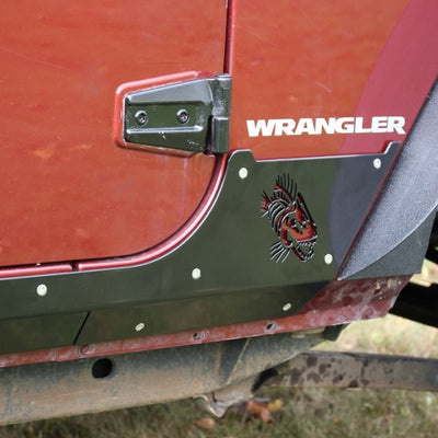 Fishbone Offroad 07-18 Jeep Wrangler JK 4 Door Rocker Guards Scale Armor