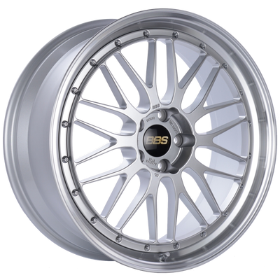 BBS LM 21x9 5x120 ET32 Diamond Silver Center Diamond Cut Lip Wheel -82mm PFS/Clip Required