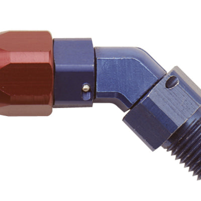 Fragola -6AN x 45 Degree Hose End x 1/4 NPT - Black