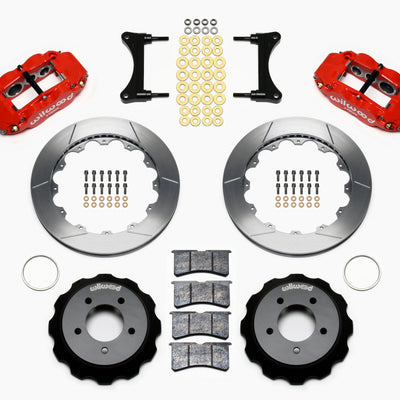 Wilwood Narrow Superlite 6R Front Hat Kit 12.88in Red 93-96 Mazda RX7