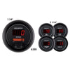 AutoMeter Gauge Kit 5 Pc. 3-3/8in. & 2-1/16in. Elec Speedo Digital Black Dial W/ Red Led