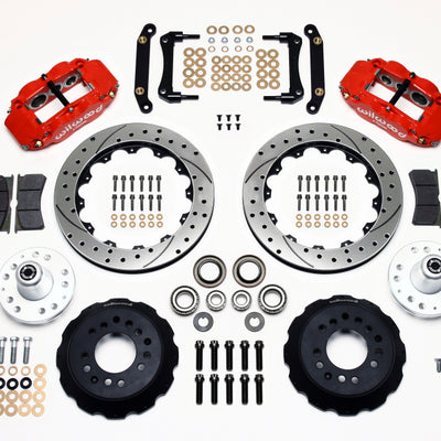 Wilwood Narrow Superlite 6R Front Hub Kit 12.88in Drill Red 70-78 Camaro (*Line Kit Needed*)