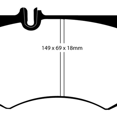 EBC 02-08 Mercedes-Benz G500 5.0 Yellowstuff Front Brake Pads