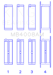 King Engine Bearings Nissan VG20E/VG20DET V6 (Size STD) Main Bearing Set