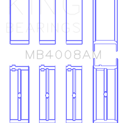 King Engine Bearings Nissan VG20E/VG20DET V6 (Size STD) Main Bearing Set