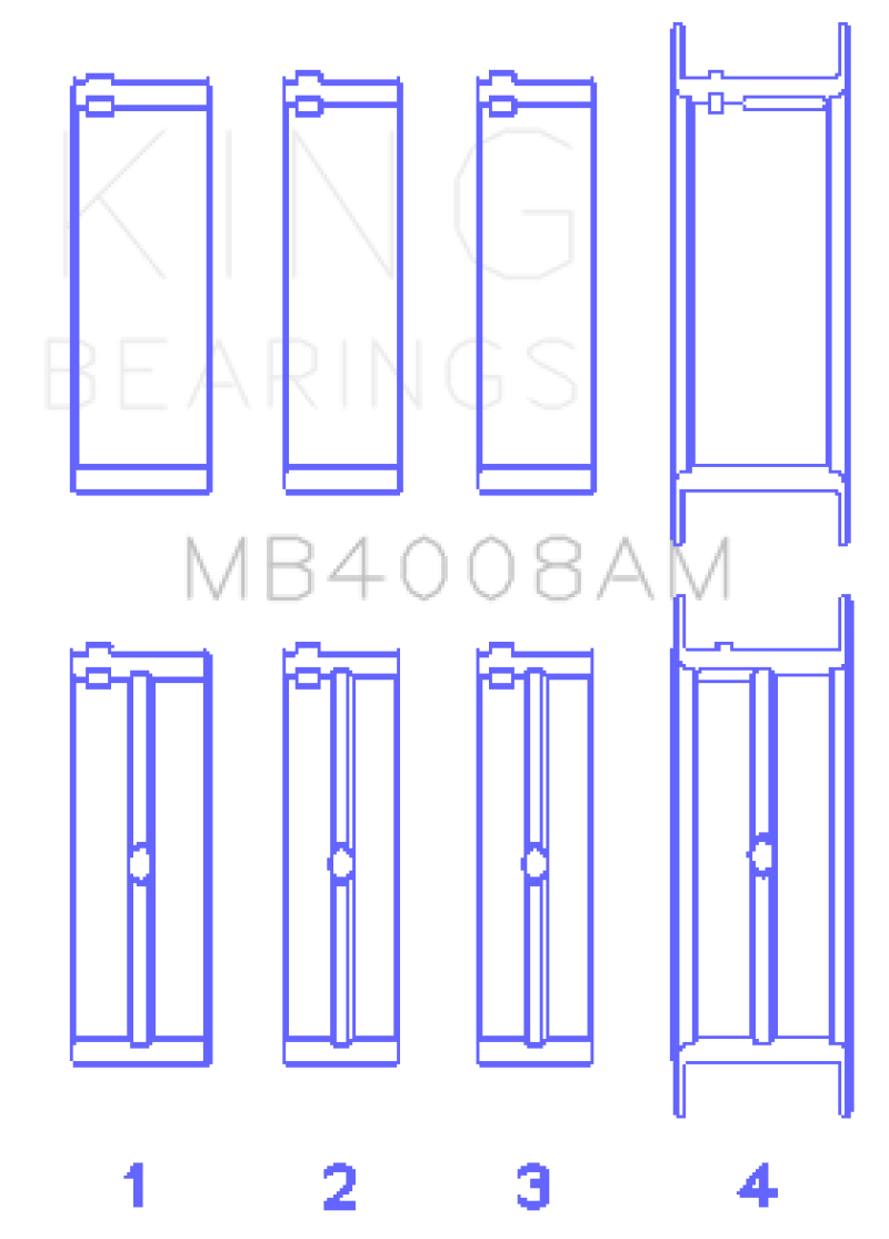 King Engine Bearings Nissan VG20E/VG20DET V6 (Size 0.5) Main Bearing Set