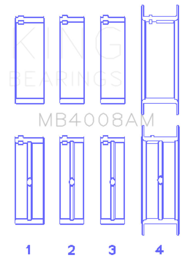 King Engine Bearings Nissan VG20E/VG20DET V6 (Size 0.5) Main Bearing Set