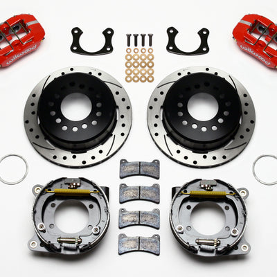 Wilwood Dynapro Low-Profile 11.00in P-Brake Kit Drill-Red New Big Ford 2.50in Off Front Mount