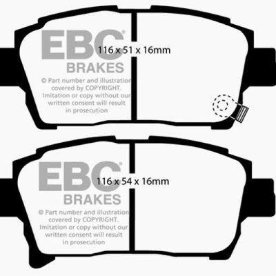 EBC 03-07 Scion XA 1.5 Redstuff Front Brake Pads