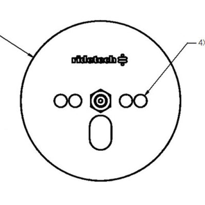 Ridetech Airspring Pattern Plate wit 7/16 Nut Centered