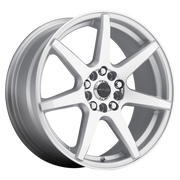 Raceline 131S Evo 18x7.5in / 5x100/5x114.3 BP / 42mm Offset / 72.62mm Bore - Silver & Machined Wheel