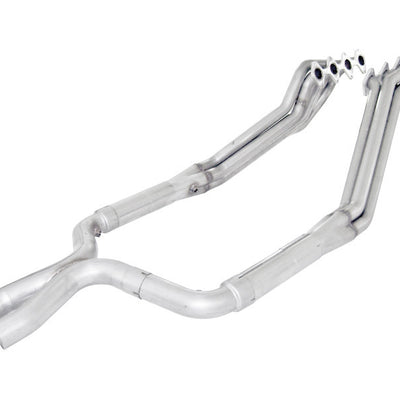 Stainless Works 2005-10 Mustang GT 1-3/4in Headers 3in High-Flow Cats X-Pipe Factory Connection