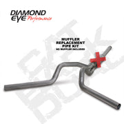 Diamond Eye KIT 4in Catback DUAL SS: 94-97 FORD 7.3L F250/F350 PWRSTROKE