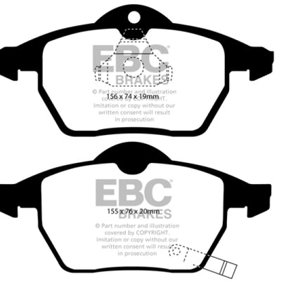 EBC 99-02 Saab 9-3 2.0 Turbo Greenstuff Front Brake Pads