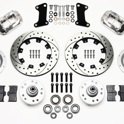 Wilwood Forged Dynalite Front Kit 12.19in Drilled Polished 67-69 Camaro 64-72 Nova Chevelle