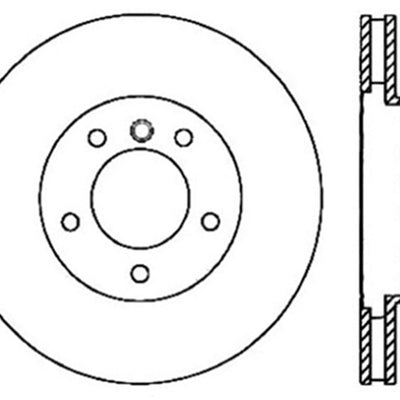 StopTech 08-09 BMW 535 Series / 04-09 545i/550i/645Ci/650i Slotted & Drilled Right Front Rotor