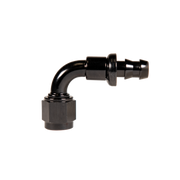 Fleece Performance Universal -8AN 90Deg to Hose Barb - Black