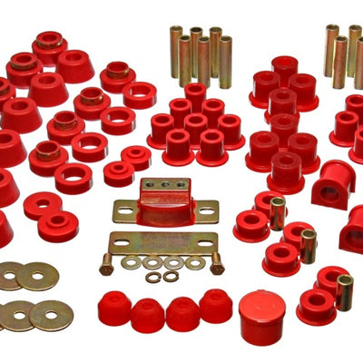 Energy Suspension 87-95 Jeep Wrangler YJ Red Hyper-Flex Master Bushing Set