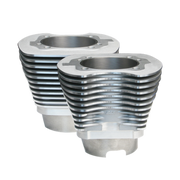 S&S Cycle 99-06 BT 11 Fin 4-1/8in Bore Cylinder Set For 124in & 124in Hot Set Up Kits - Silver
