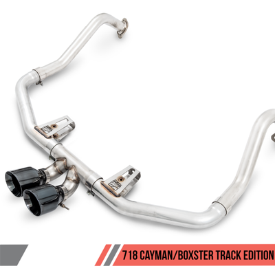 AWE Tuning Porsche 718 Boxster / Cayman Track Edition Exhaust - Diamond Black Tips