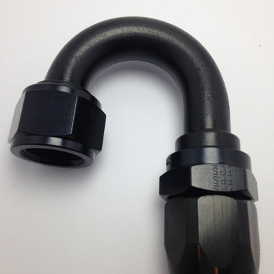 Fragola -12AN x 180 Degree Pro-Flow Hose End - Black