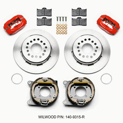 Wilwood Forged Dynalite P/S Park Brake Kit Red 12 Bolt 2.75in offset Staggered Shock