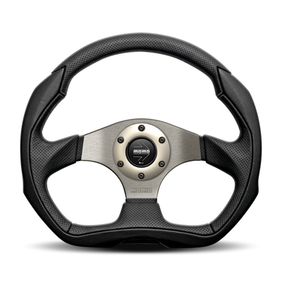 Momo Eagle Steering Wheel 350 mm - Black Leather/Anth Spokes