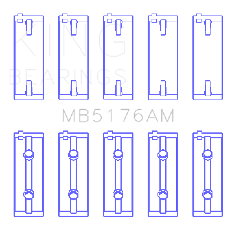 King Engine Bearings Mitsubishi 4G93 SOHC (Size 0.25) Main Bearing Set