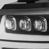 AlphaRex 07-13 Chevy Avalanche NOVA LED Proj Headlights Plank Style Matte Black w/Activ Light/DRL