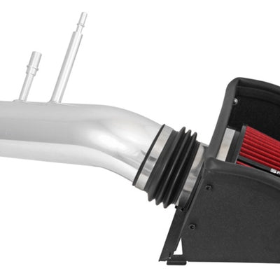 Spectre 15-18 Ford F150 V8-5.0L F/I Air Intake Kit - Polished w/Red Filter
