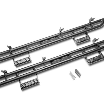 N-Fab RKR Step System 2022 Nissan Frontier CC (All Beds) Gas SRW - Cab Length - Tex. Black - 1.75in