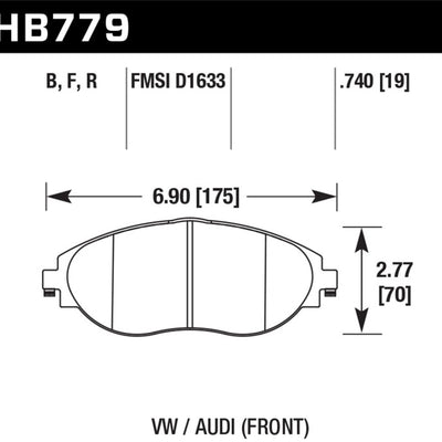 Hawk 2016 Audi S3 DTC-30 Front Brake Pads