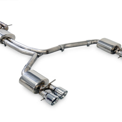 AWE Tuning Audi C7.5 A6 3.0T Touring Edition Exhaust - Quad Outlet Chrome Silver Tips