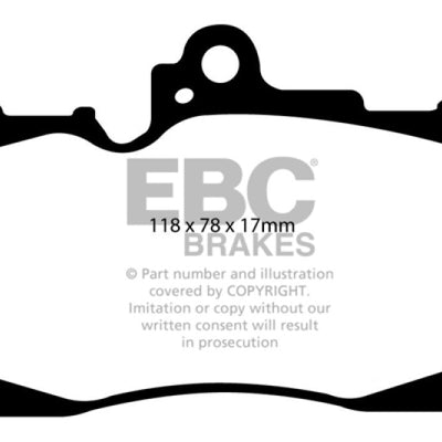 EBC 07-08 Lexus GS350 3.5 RWD Yellowstuff Front Brake Pads
