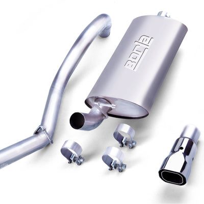 Borla 97-99 Jeep Wrangler 2.5/4.0L w/o Hitch Cat-Back 2.25in Single Sqr Angle Cut Phntm Rear